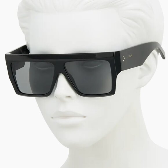 CELINE 60MM Flat-Top Square Sunglasses in Black - Picture 3 of 15